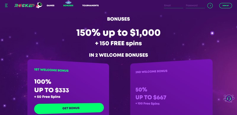 Casino Rocket bonuses