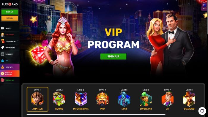PlayAmo VIP program