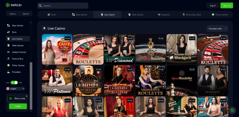 Play Live Casino Games Online
