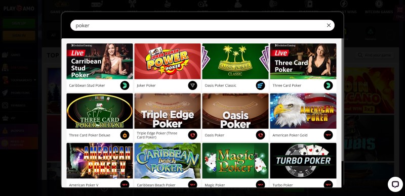 Online poker in Australian online casinos